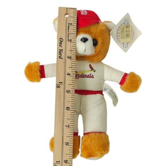 St Louis Cardinals Teddy Bear Plush Vintage Stuffed Animal Toy Busch Stadium MLB - Picture 13 of 13